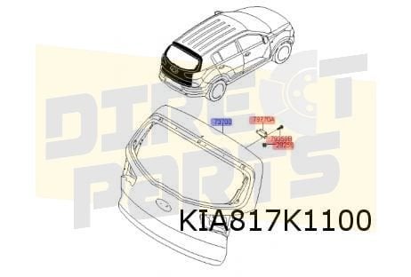 Kia Sportage achterklep (8/10-1/16) (SL) Origineel! 737003W0, Autos : Pièces & Accessoires, Neuf, Kia, Arrière, -