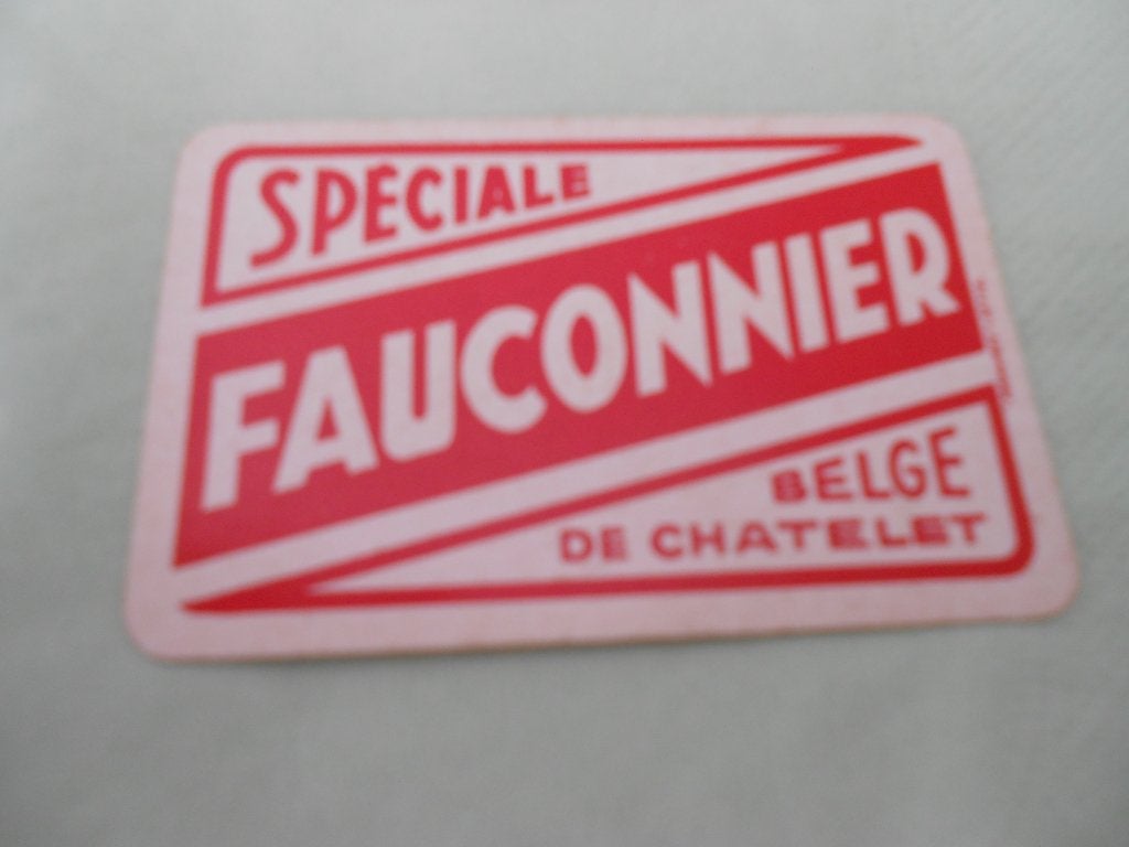 1 dos de carte BRASSERIE FAUCONNIER( Châtelet), Enlèvement ou Envoi, Utilisé, Jeu(x) des sept familles