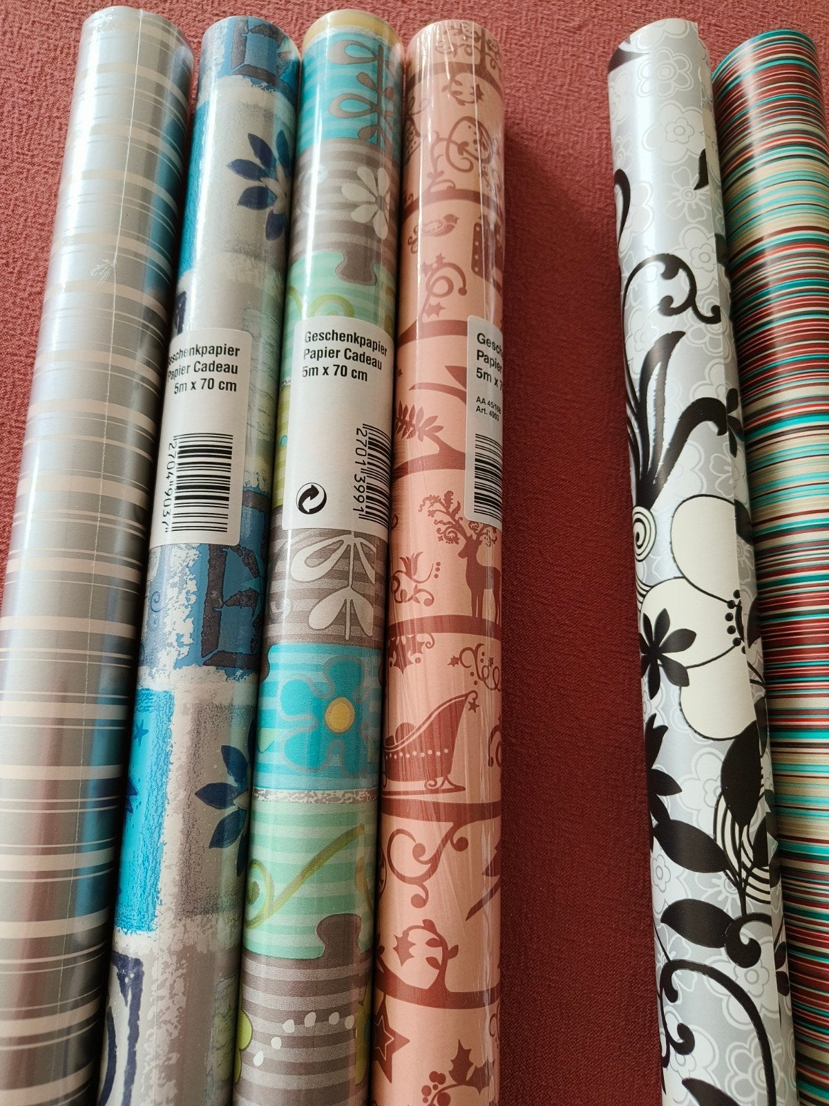 Geschenkpapier 4stuks, Divers, Enlèvement ou Envoi