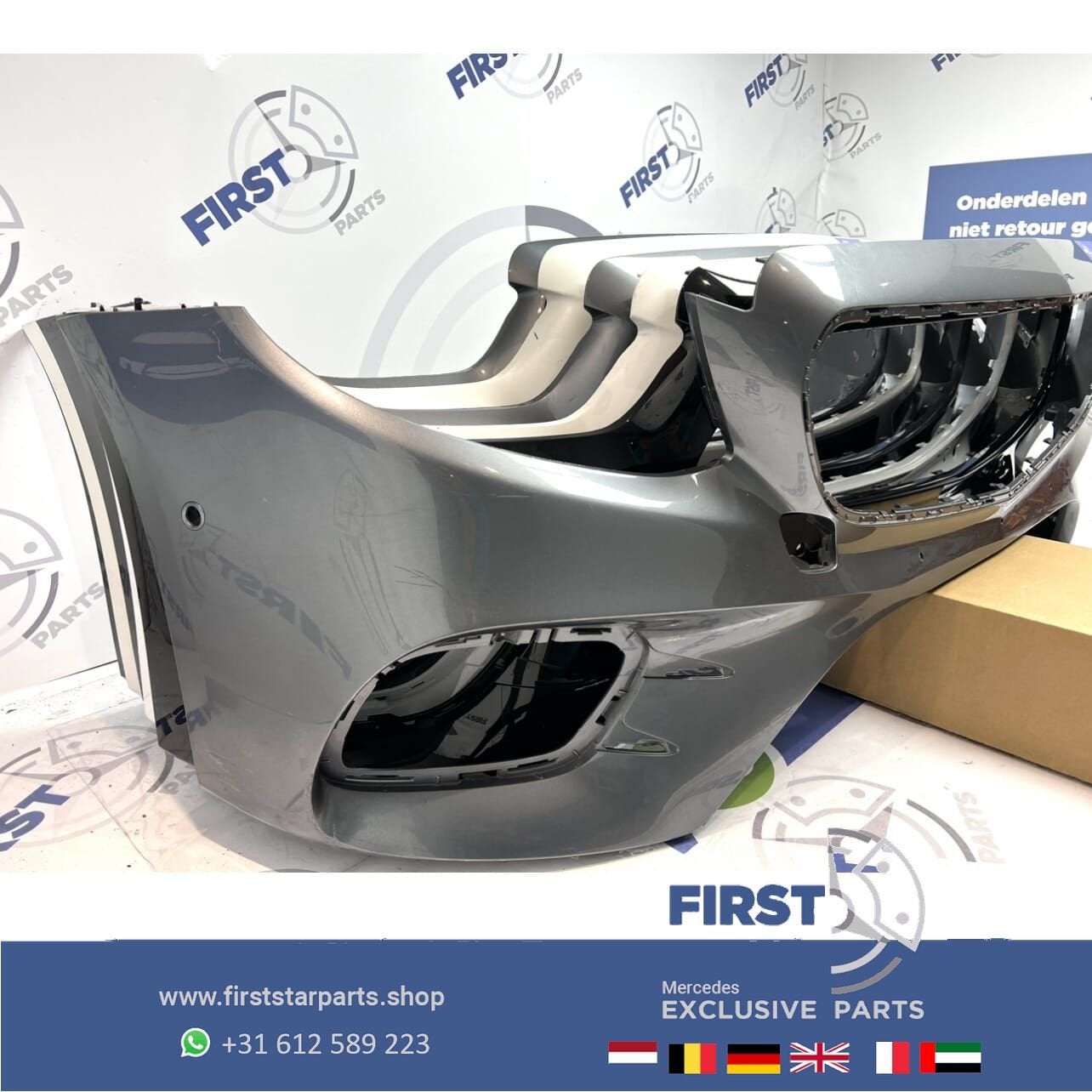 W213 AMG Voorbumper Mercedes E Klasse 2016-2018 BUMPER PDC M, Gebruikt, -, Voor, Ophalen of Verzenden