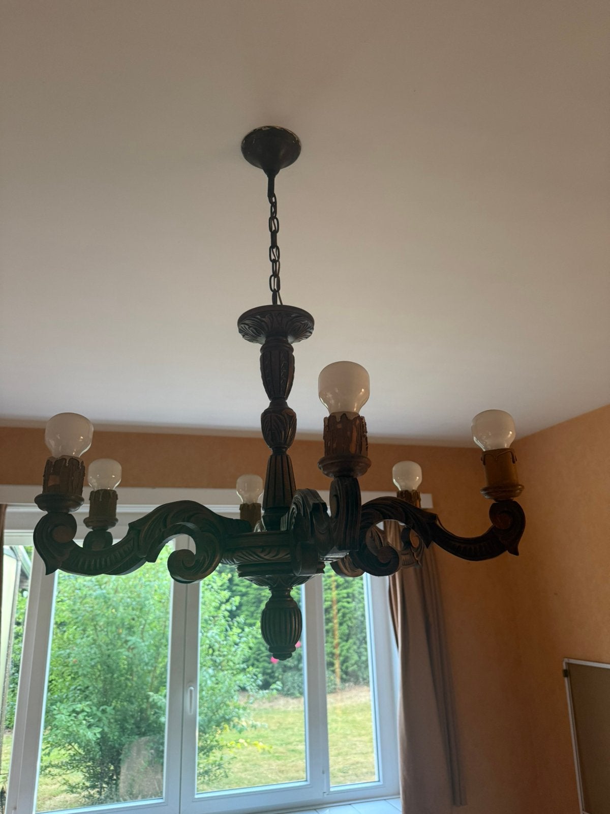 Houten luster, Enlèvement, Comme neuf, Bois