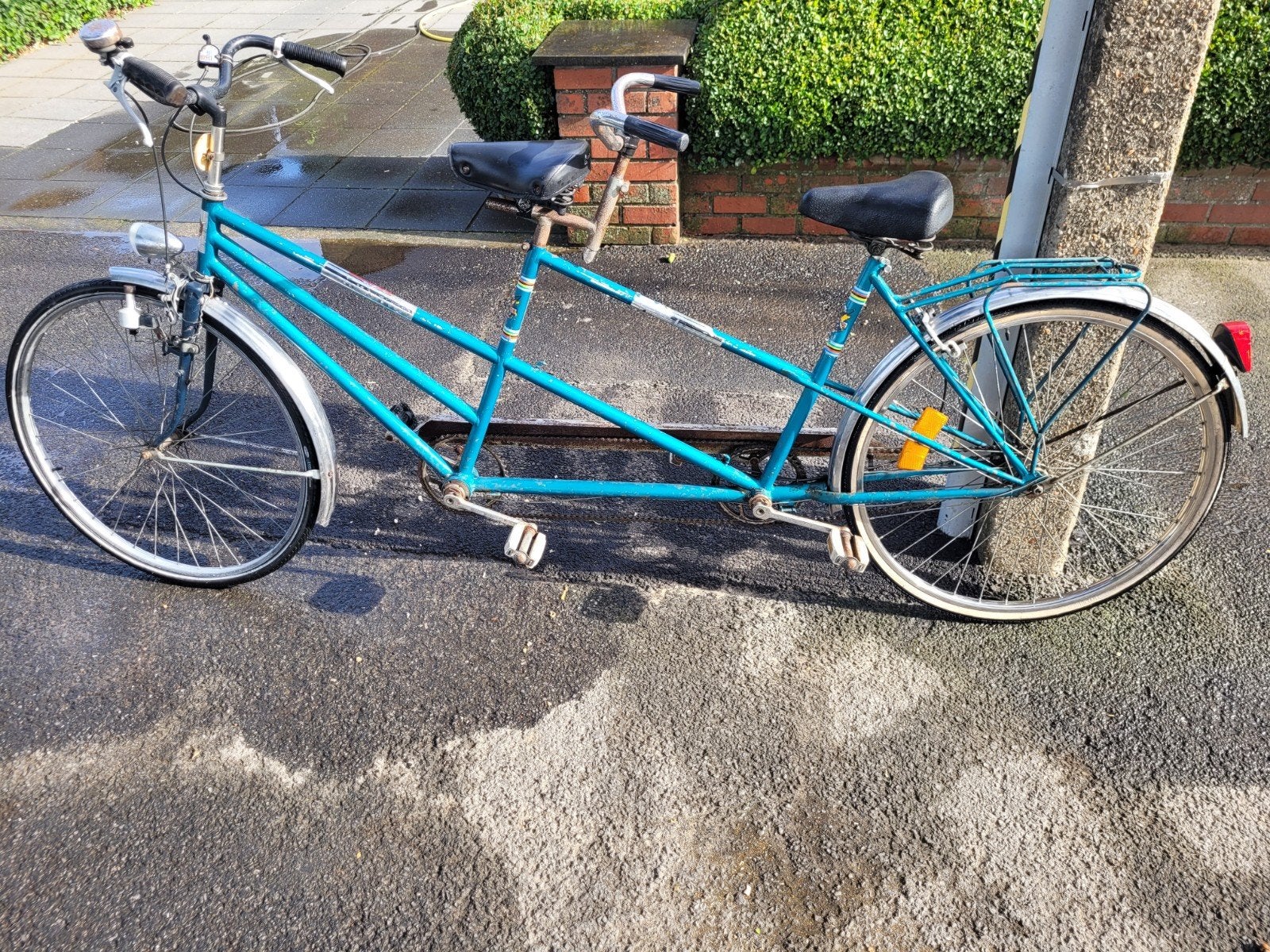 retro Flandria tandem fiets, Vélos & Vélomoteurs, Vélos | Tandems, Enlèvement, Frein à tambour