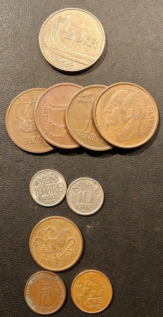 Lot Noorse munten, Ophalen, Munten
