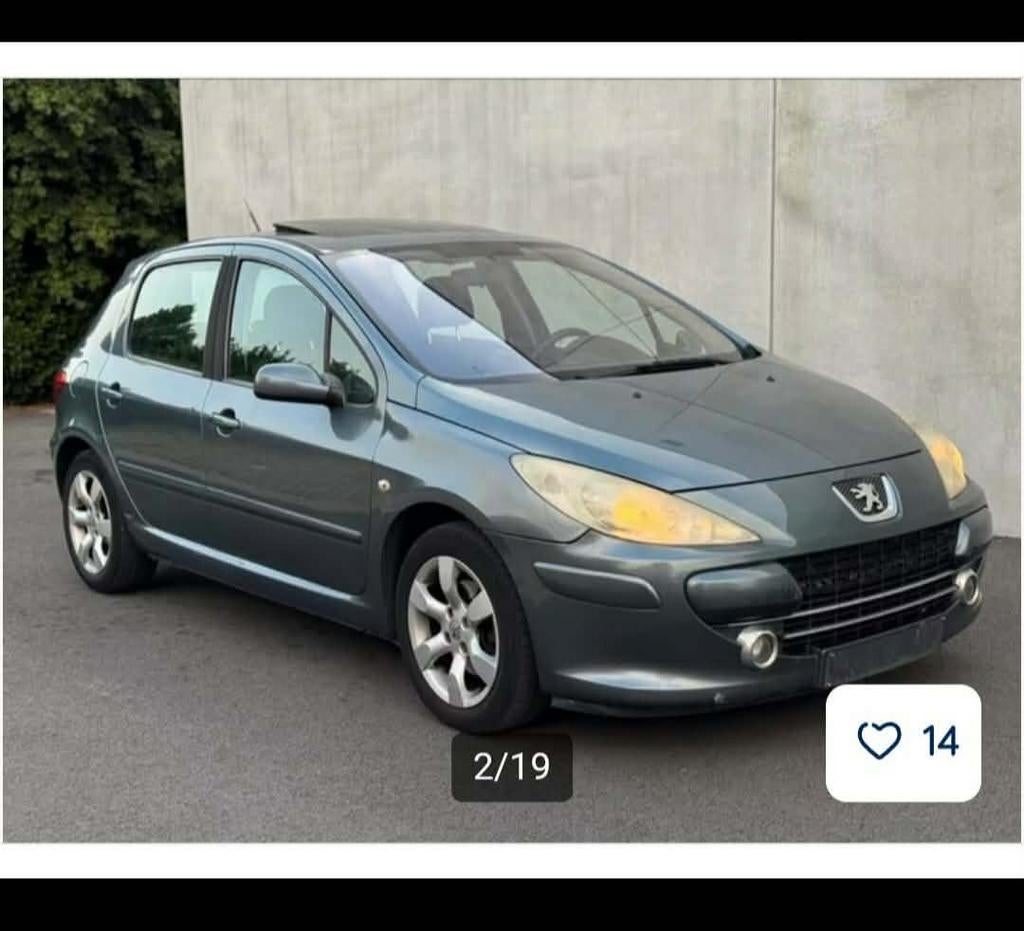307 2.0 i 16v automatique, Autos, Peugeot, Particulier, Toit ouvrant, Essence, Berline, 5 portes, Automatique, Argent ou Gris