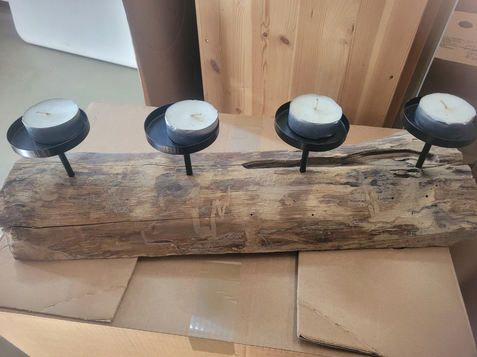 decoratie boomstam, Ophalen