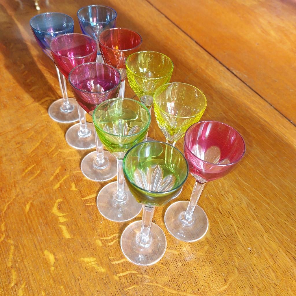 10 petits verres Val St Lambert, Enlèvement