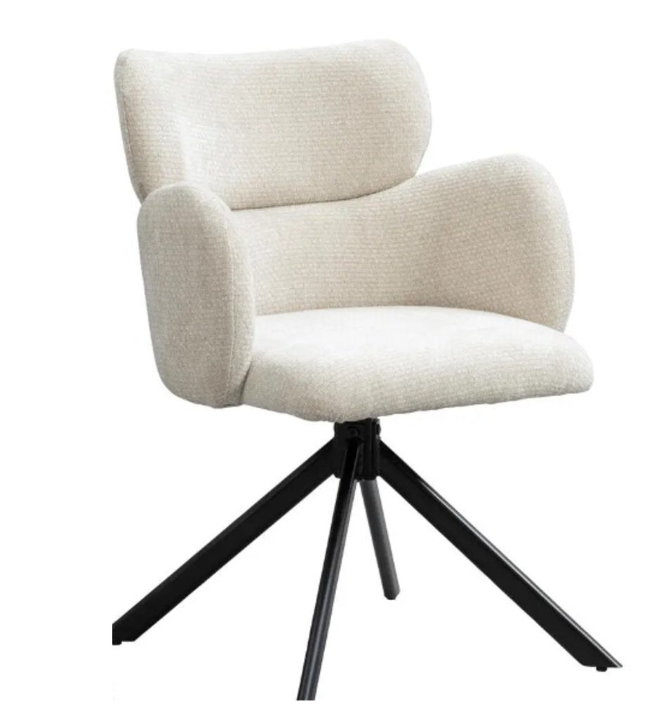 2 chaises pivotantes beige neuves, Enlèvement, Neuf, Tissus