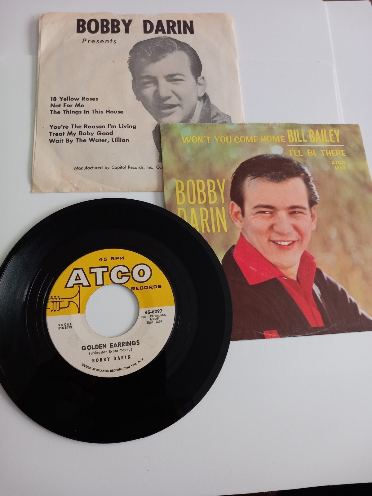 BOBBY DARIN . 60S OLDIES POP- CORN .3 VINYLES 45T, Enlèvement ou Envoi