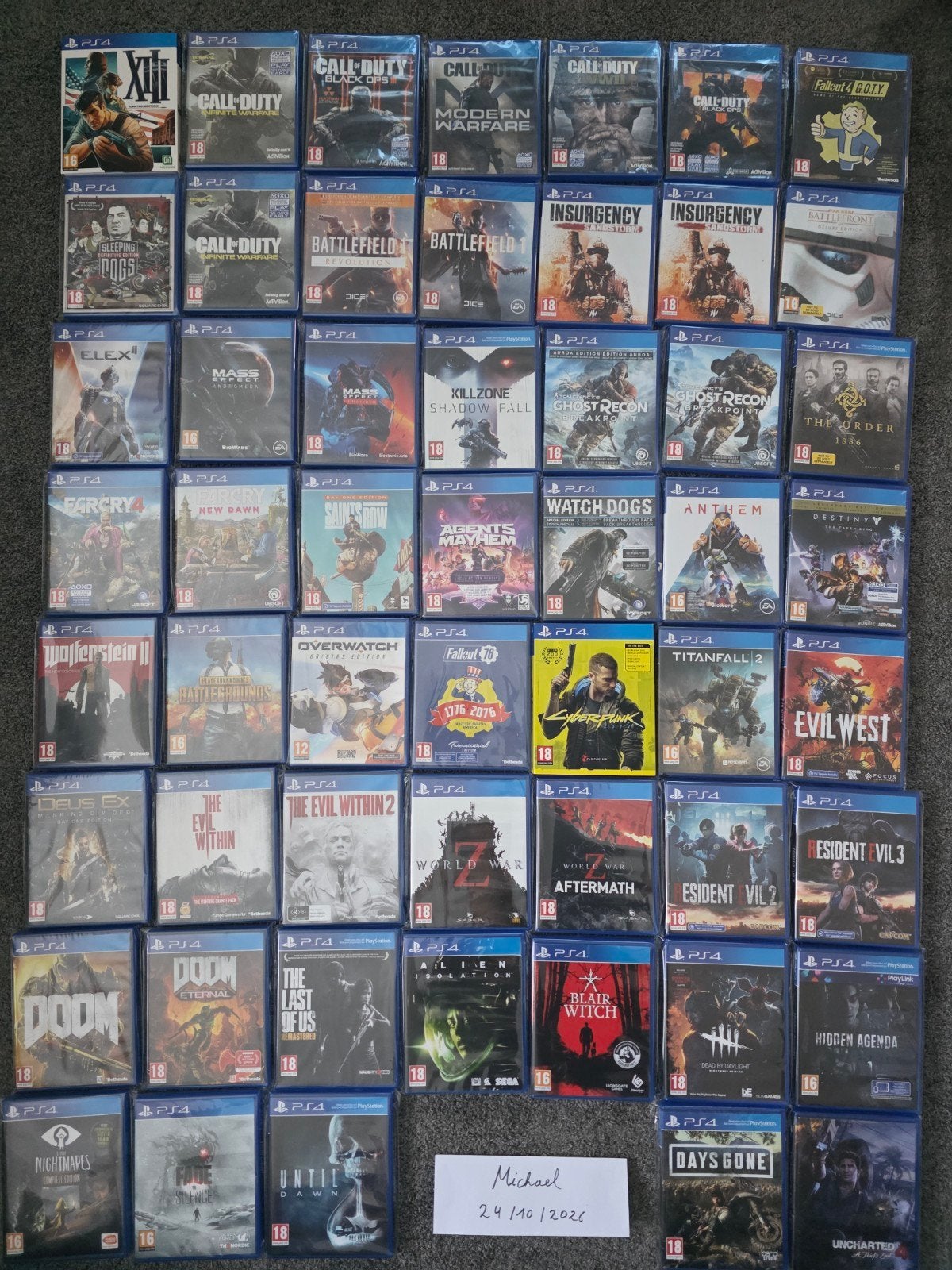 Collection de jeux PS4 187 pièces, Enlèvement ou Envoi, Comme neuf