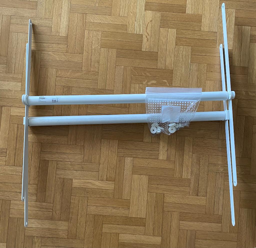 Hjälpa verstelbare kledingroede + ophangrail (2st), Huis en Inrichting, Kasten | Kleerkasten, Ophalen, Gebruikt, 50 tot 75 cm