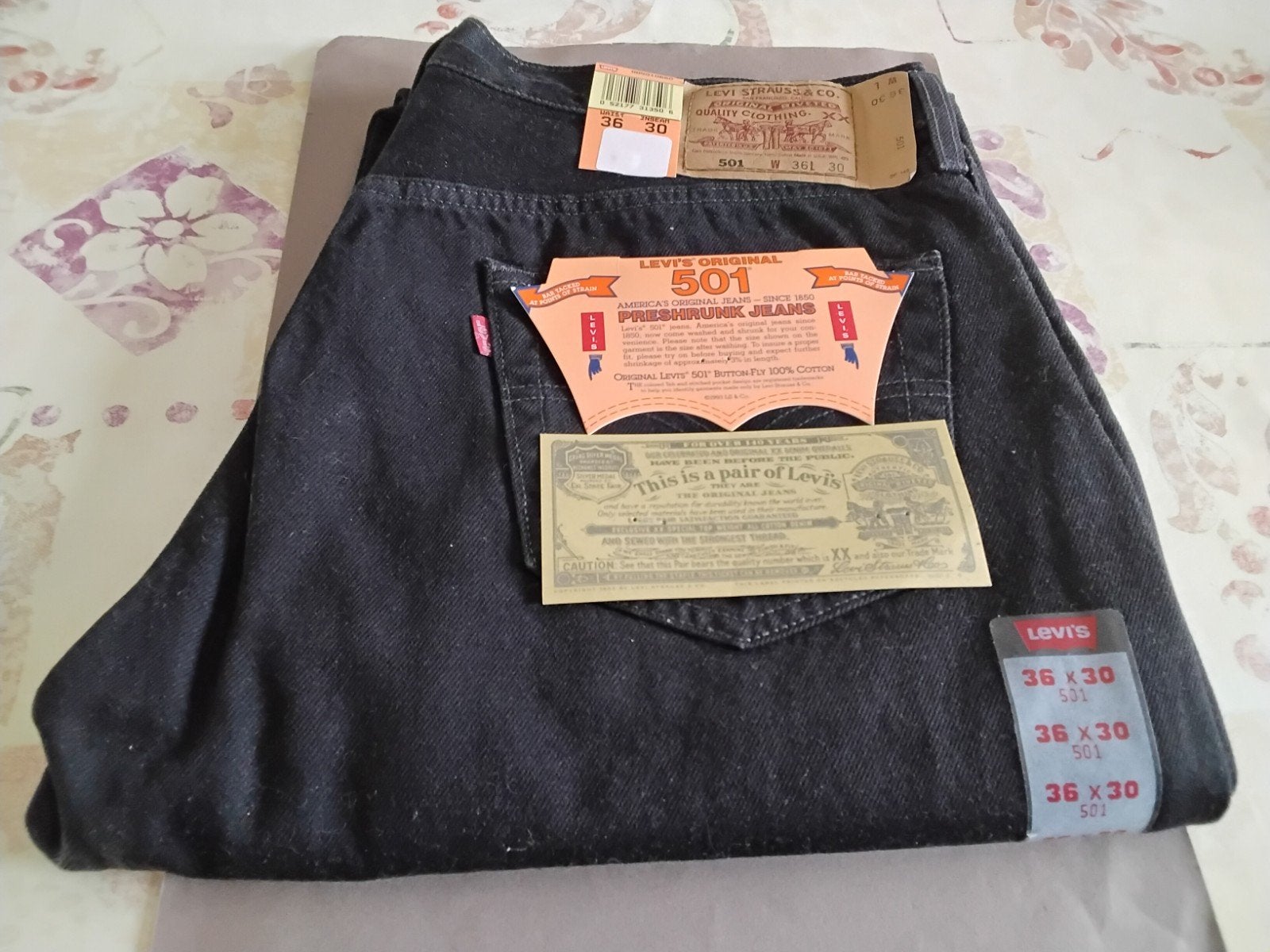 Originele jeans Levi^s 501, Ophalen, Nieuw, Zwart, Levi Strauss & Co.