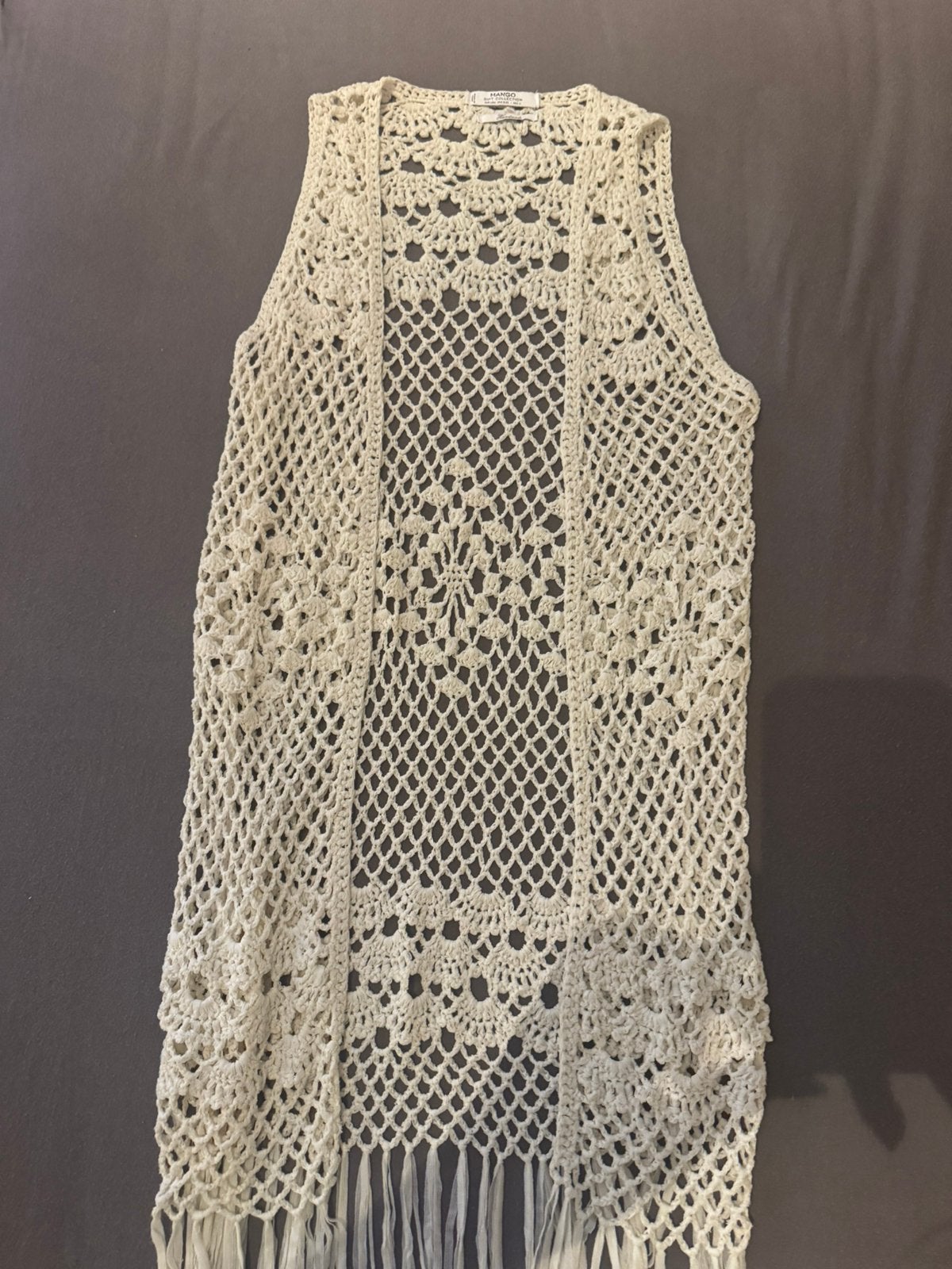 Gehaakt ecru gilet / badmode! Ibiza style, Kleding | Dames, Ophalen of Verzenden, Zo goed als nieuw