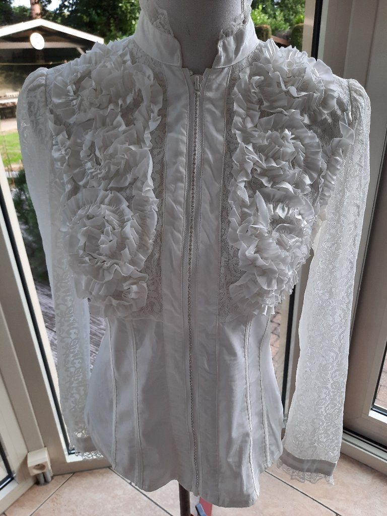 Mooie blouse LUXE Collection - S, Luxe Collection, Verzenden, Wit, Zo goed als nieuw