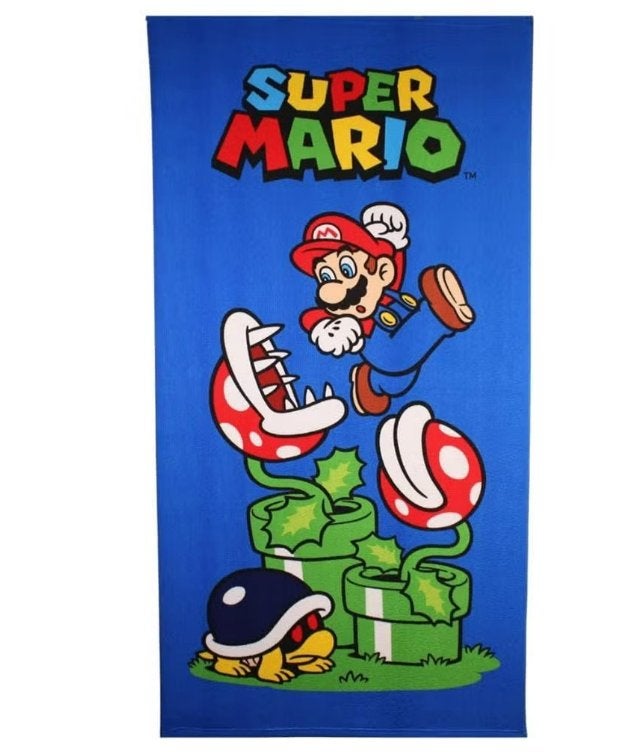 Super Mario Badlaken - Sneldrogend Strandlaken - Div Soorten, Garçon, Enlèvement ou Envoi, Accessoire de natation, Taille unique