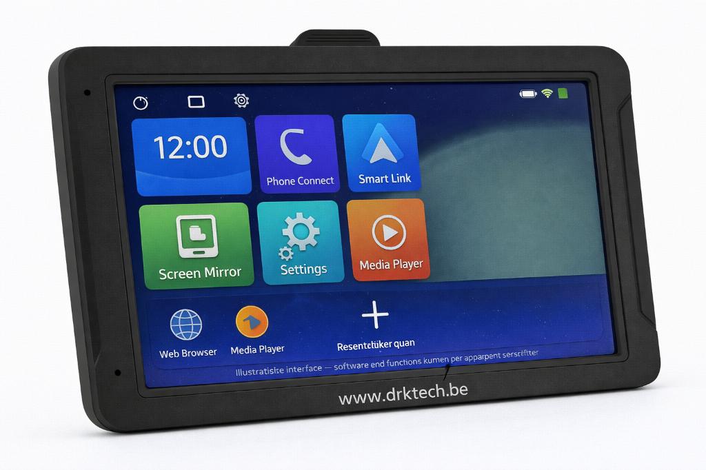 7 inch Android Tablet GPS Navigatie Europa Kaarten met TMC., Info@drktech.be, Oosterwennel 35 Genk, Nieuw, Ophalen of Verzenden