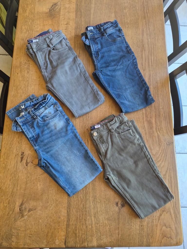 4 slanke jeans maat 12 jaar Okaidi en tap à l'oeil, Kinderen en Baby's, Kinderkleding | Maat 152, Broek, Okaidi, Ophalen of Verzenden