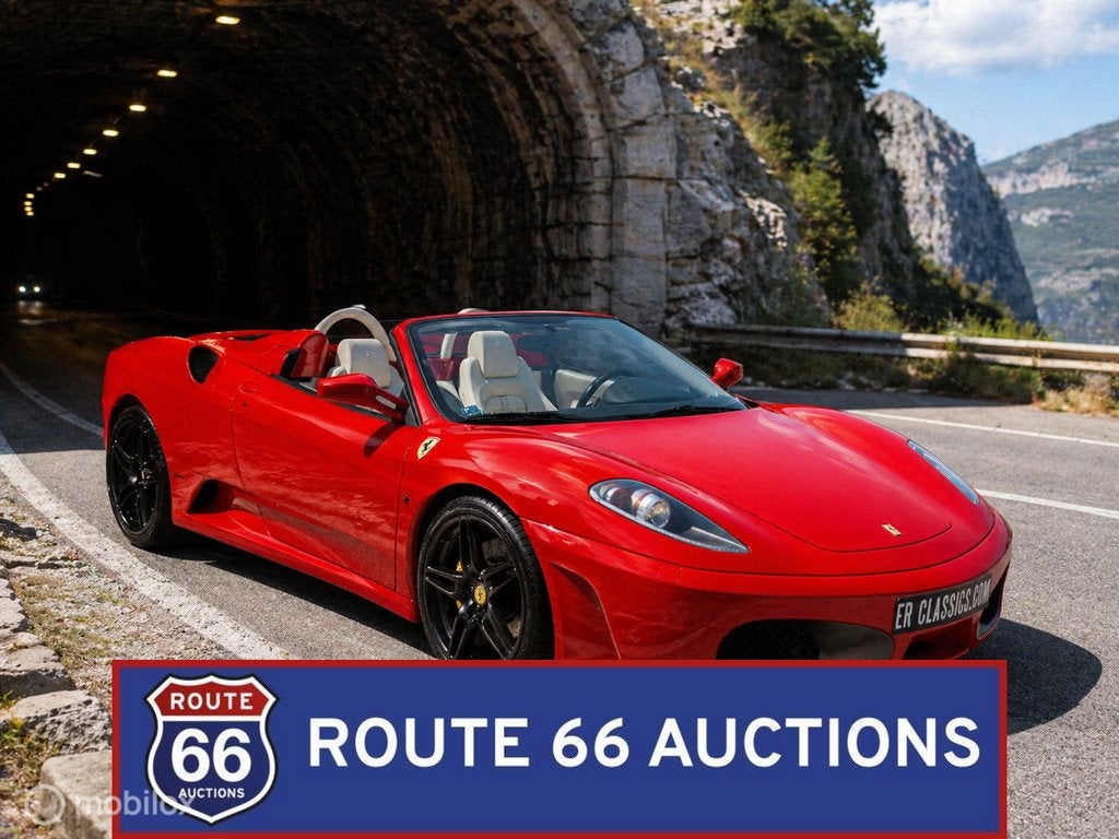 Ferrari F430 Spider F1 | 2006 | Route 66 Auctions, Auto's, Ferrari, Gebruikt, Zwart, Bedrijf, Handgeschakeld