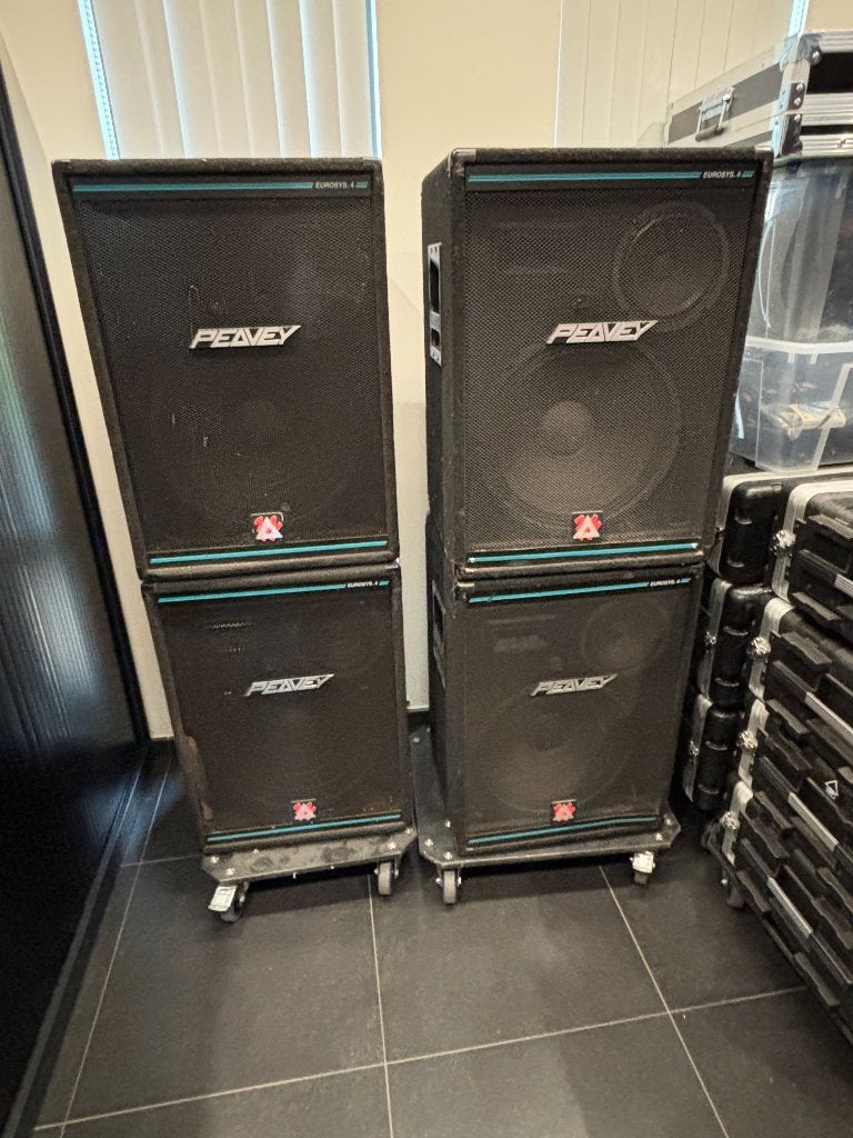 peavey eurosys 4 speakers 4 stuks(2 sets), TV, Hi-fi & Vidéo, Enceintes, Utilisé, Autres marques, Enlèvement