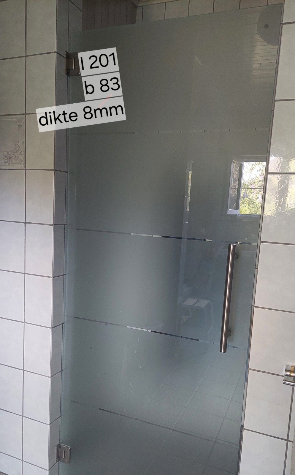 glazen deur, Doe-het-zelf en Bouw, Deuren en Vliegenramen, Ophalen, 80 tot 100 cm, Binnendeur, 200 tot 215 cm