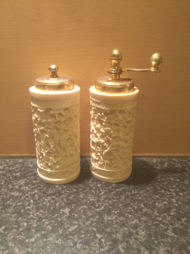 Antiek peper en zout vaatjes, Ophalen of Verzenden