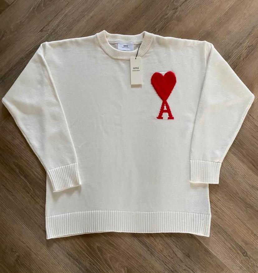 Pull Ami Paris, Enlèvement ou Envoi, Neuf, Taille 48/50 (M), Blanc