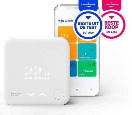 NIEUW Tado Thermostaat V3+ draadloos en bedraad leverbaar!, Doe-het-zelf en Bouw, Verzenden, Slimme thermostaat, Nieuw