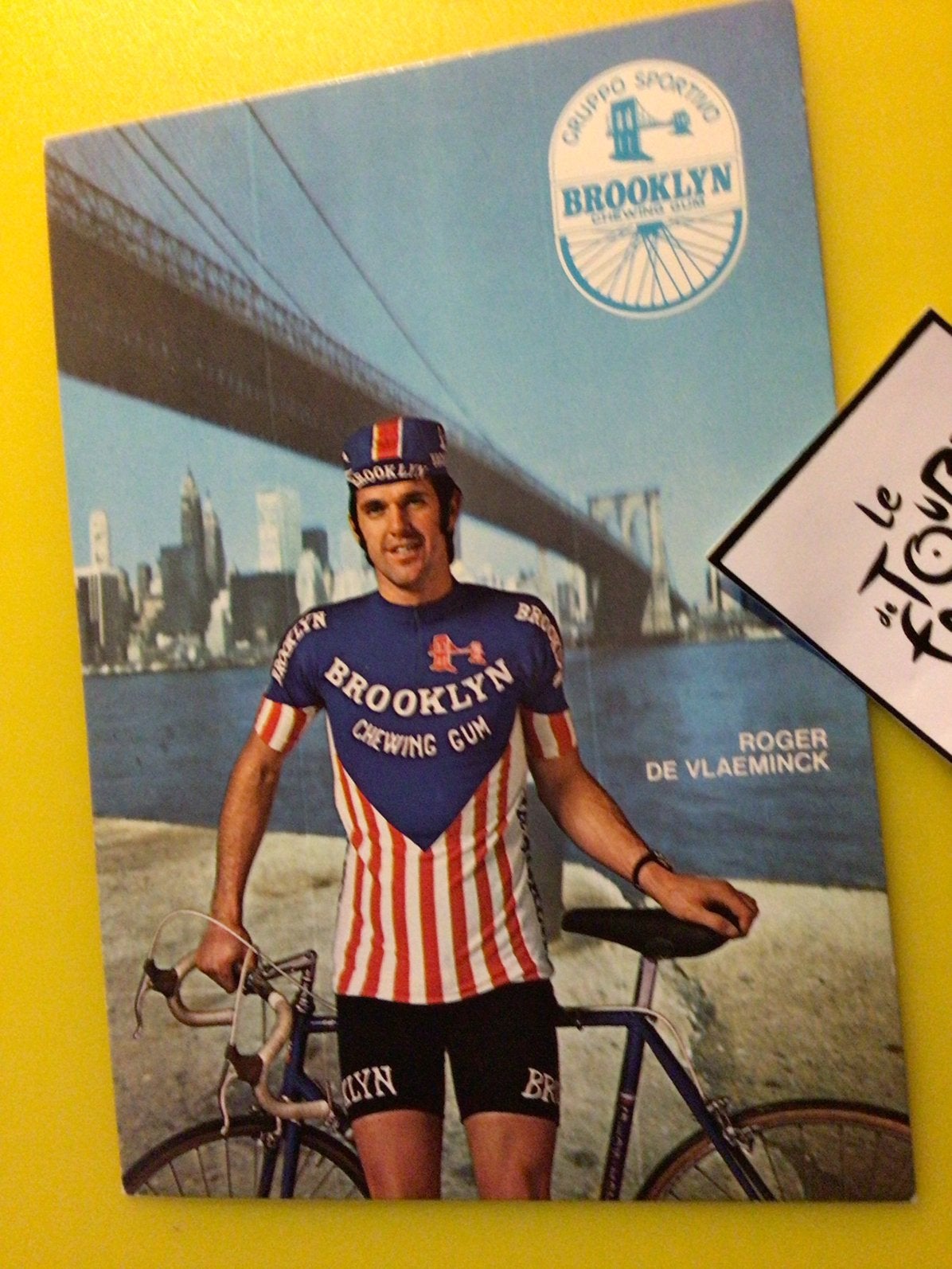wielerkaart team brooklyn gios roger  de vlaeminck, Verzenden, Zo goed als nieuw