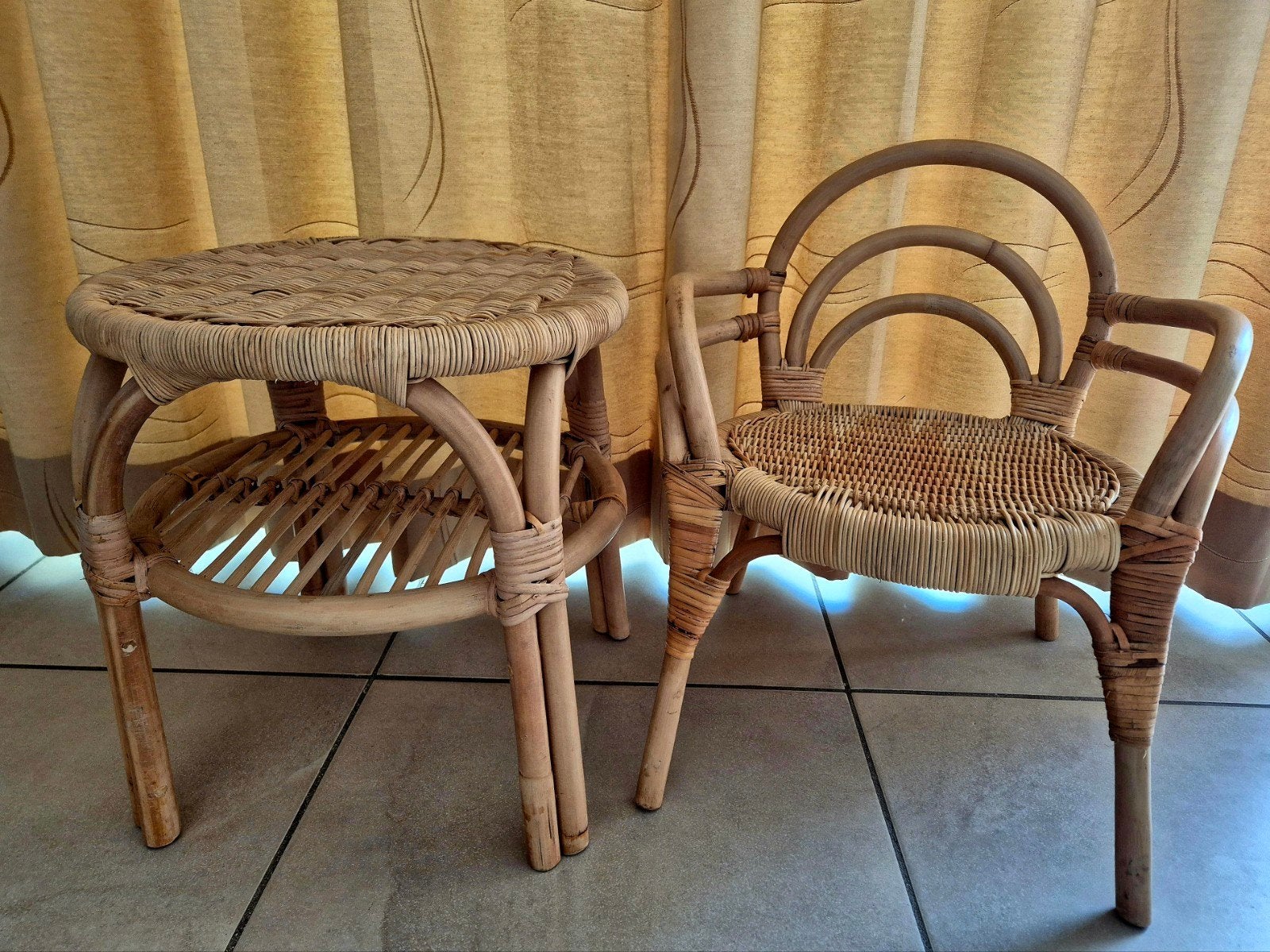 Rotan kindermeubeltjes Zara Home, Enfants & Bébés, Enlèvement, Neuf, Chaise de table