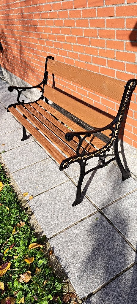 Banc de jardin en fonte entièrement restauré, Jardin & Terrasse, Enlèvement, Comme neuf, Bois