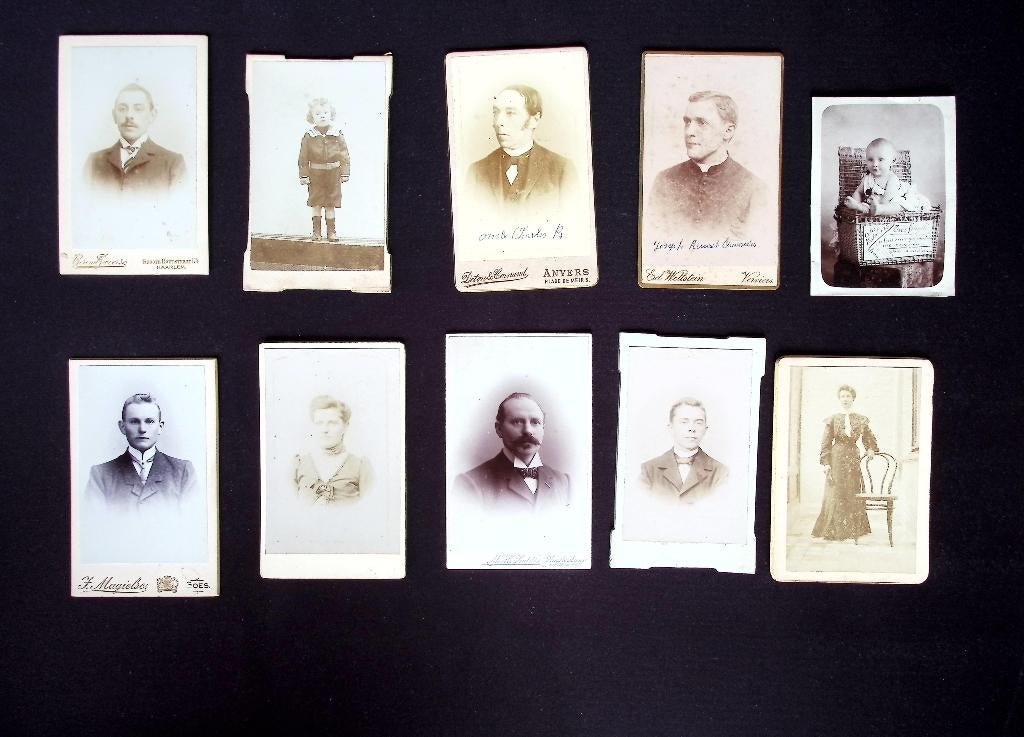 133 oude foto's, Ophalen of Verzenden, Voor 1940, Gebruikt, Foto