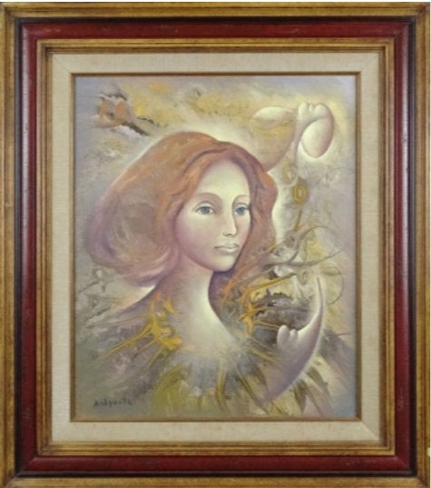 huile sur toile allegorie signe charles delporte, Enlèvement ou Envoi