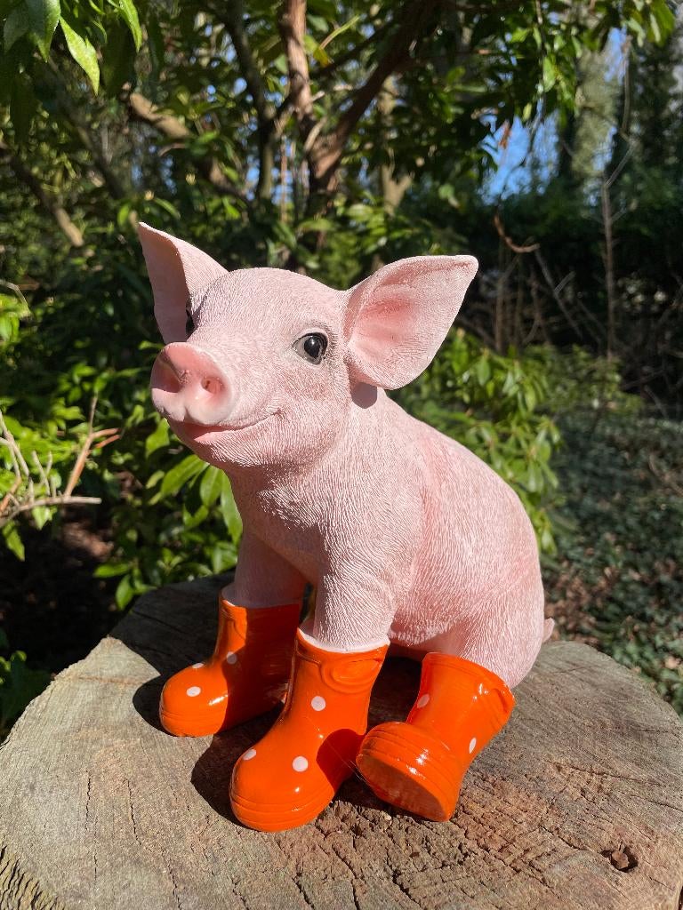 Bottes pour cochons assis, orange, ferme, jardin, 25 cm, Enlèvement ou Envoi, Neuf, Synthétique, Animal