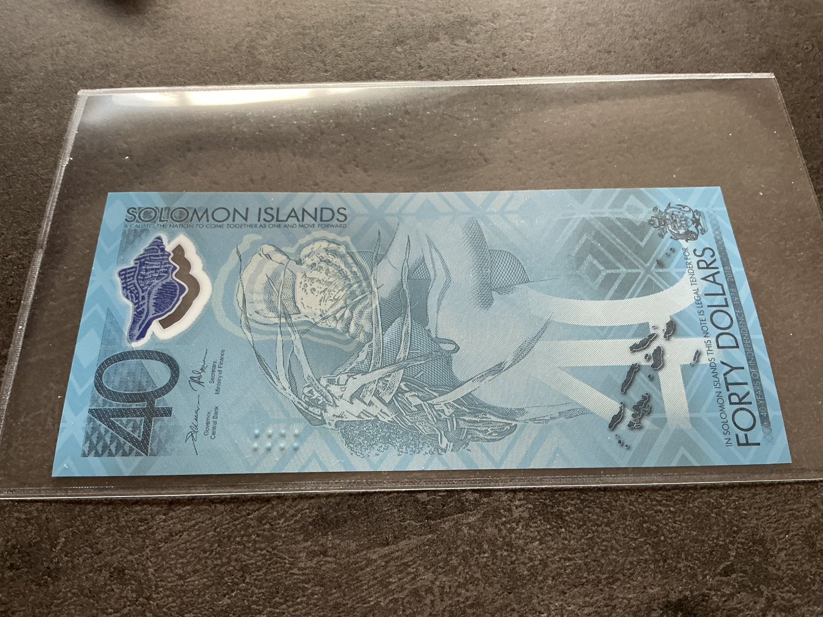 Îles Salomon 40 dollars 2018 en polymère FDC, Enlèvement ou Envoi