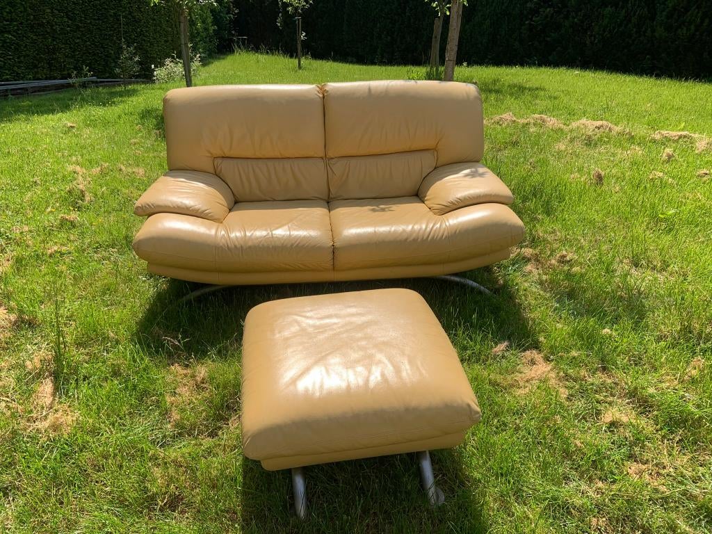 Roche & Bobois Vintage leren bank, Ophalen, Leer
