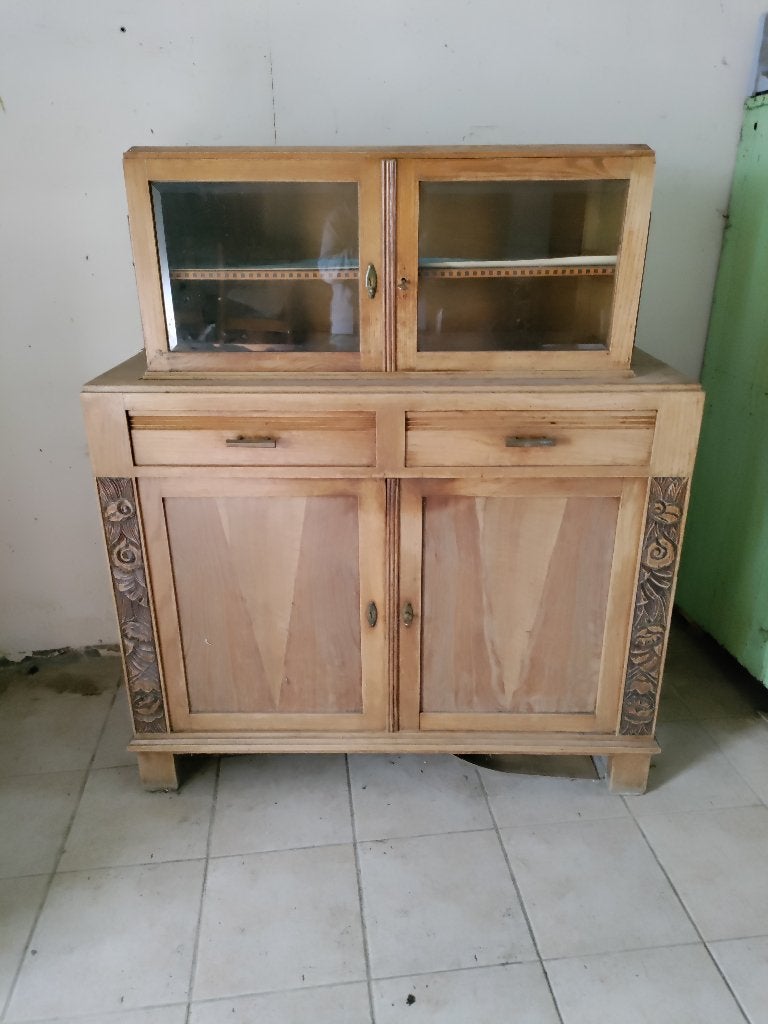 Meuble en chêne, Maison & Meubles, Armoires | Vitrines, Enlèvement, Utilisé, Chêne, Avec tiroir(s)