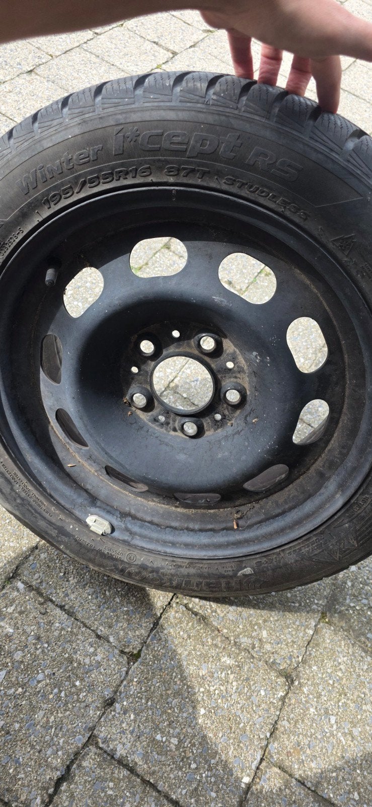 Stalen wintervelgen 195/55 R16, Enlèvement ou Envoi, Comme neuf