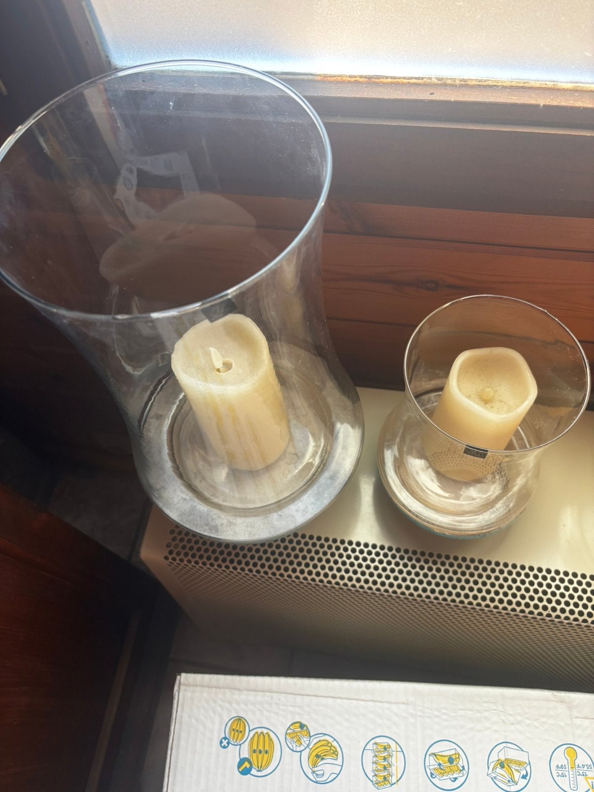 Vazen, Huis en Inrichting, Woonaccessoires | Stolpen, Glas, Ophalen, Gebruikt, Met voet