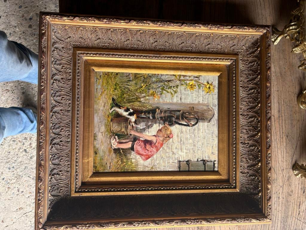 Schilderij Leon Engelen op doek, Antiek en Kunst, Ophalen