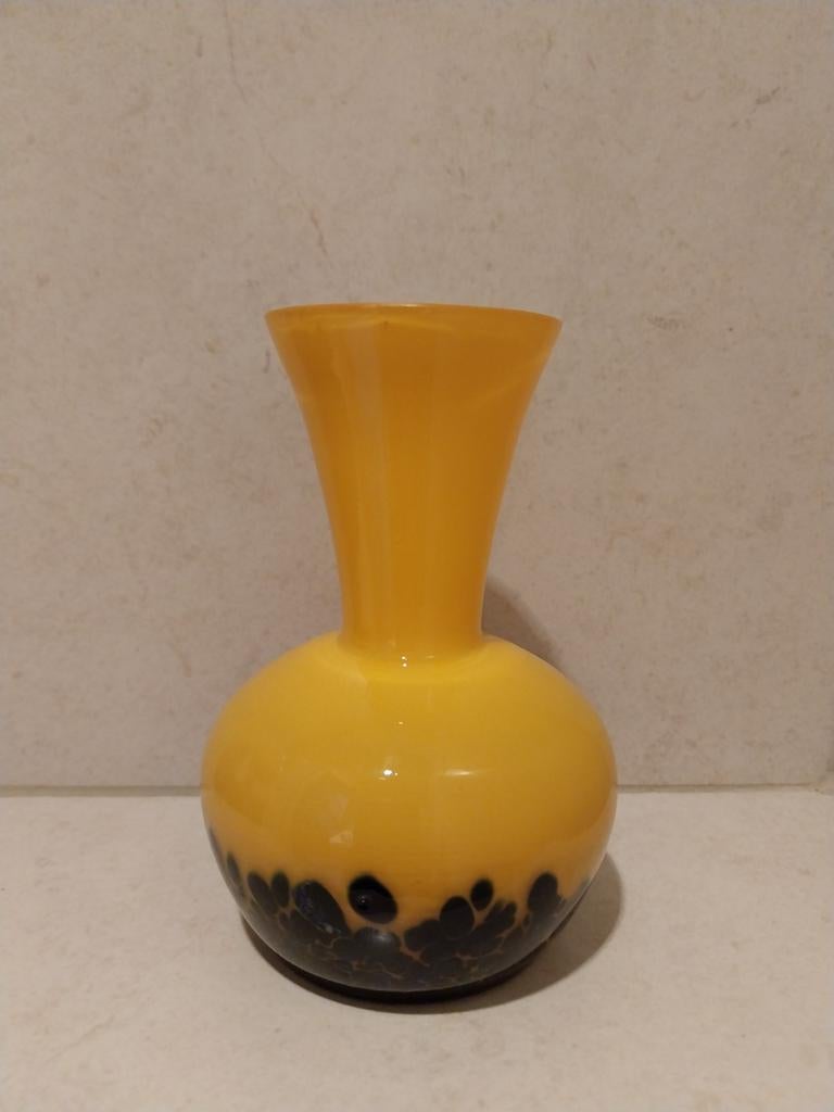 Vintage schilpad vaasje, Huis en Inrichting, Ophalen, Glas