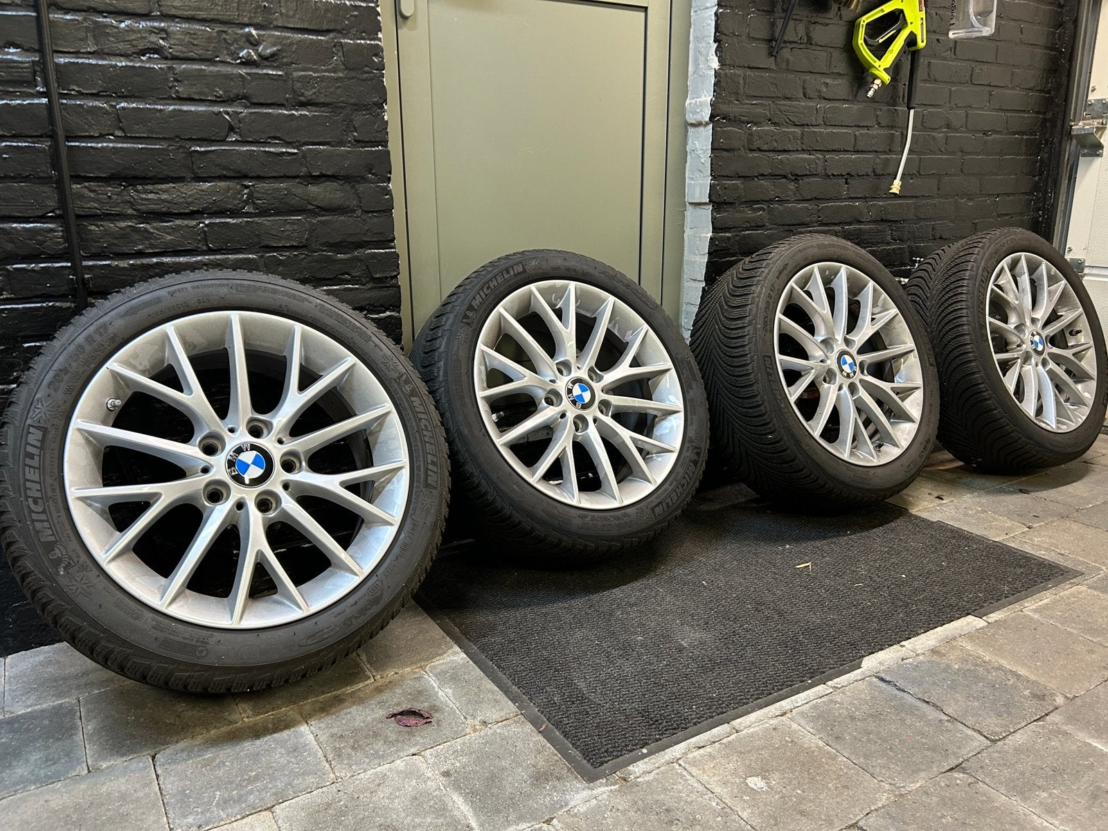 Winterset BMW Michelin, Auto-onderdelen, Ophalen, Gebruikt, Banden en Velgen, 17 inch