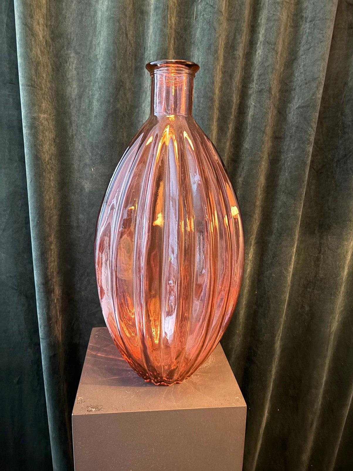 Vaas glas H 58 cm, Ophalen, Zo goed als nieuw, Glas