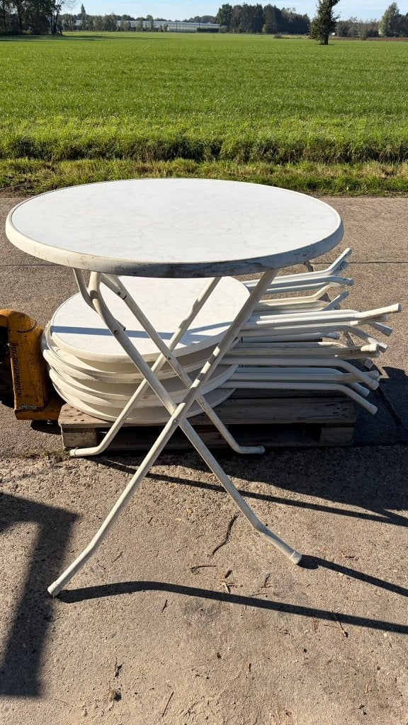 Ronde inklapbare statafels marmerlook 80 cm 7 stuks, Enlèvement, Utilisé
