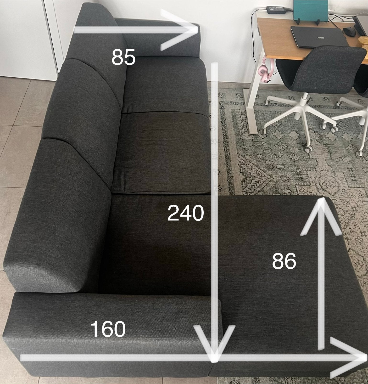 Zetel, Ophalen, Gebruikt, 75 tot 100 cm, Minder dan 150 cm