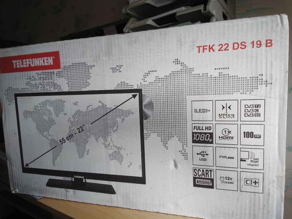 Téléviseurs Full HD TELEFUNKEN 22" + DVD, Ophalen, Nieuw