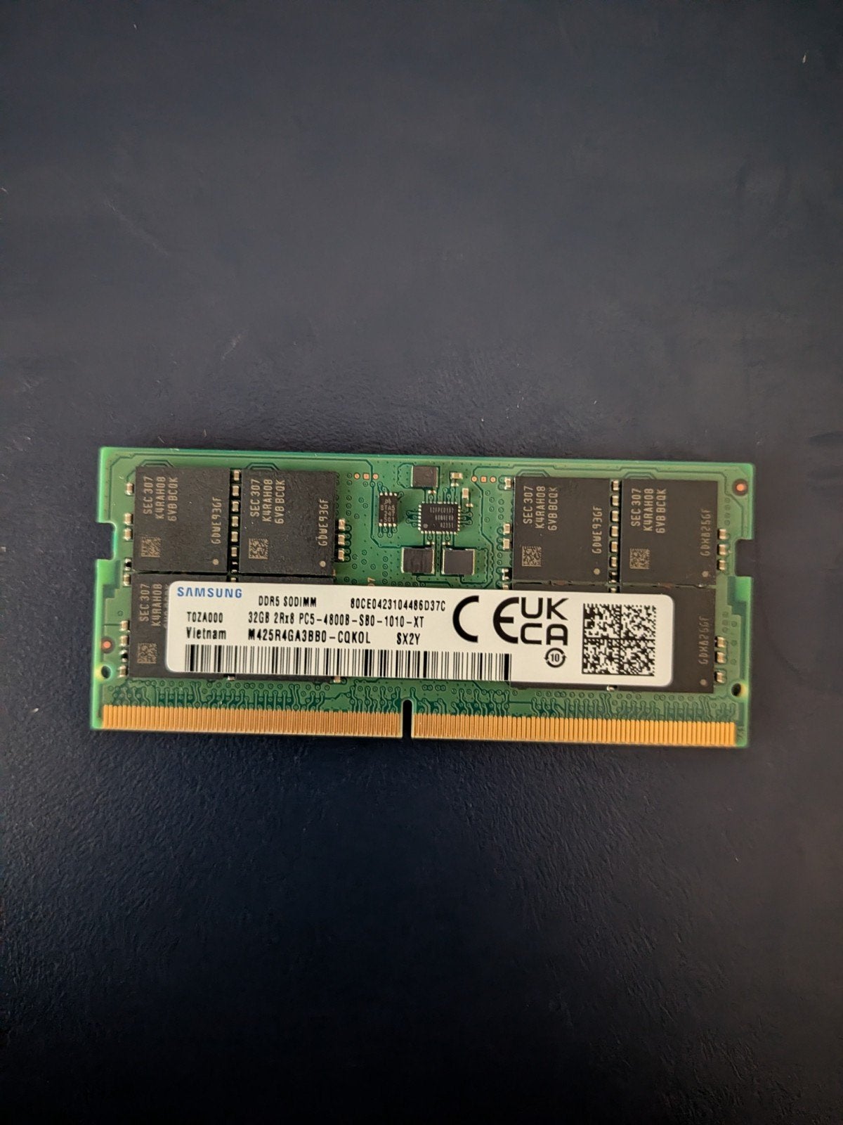 Samsung 32GB DDR5-4800 SO-DIMM M425R4GA3BB0-CQKOL, Neuf, 32 GB, Enlèvement ou Envoi, DDR5
