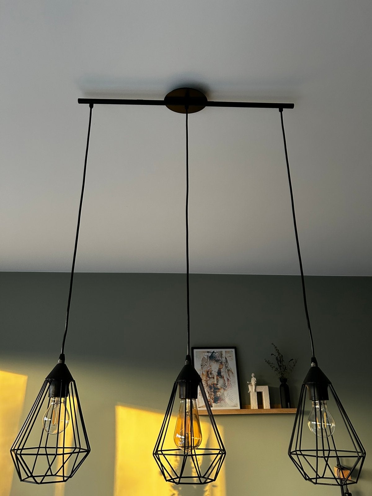 EGLO Hanglamp met 3 lampen, Enlèvement ou Envoi, Comme neuf, Synthétique, E27 (grand)