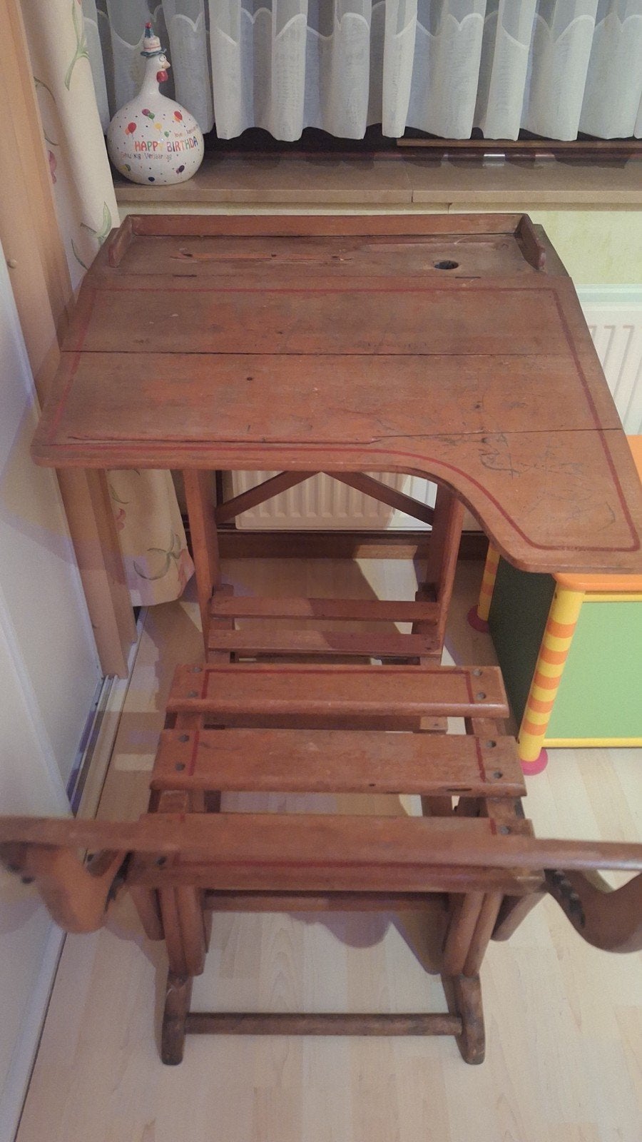 ancien bureau ecolier, Enlèvement