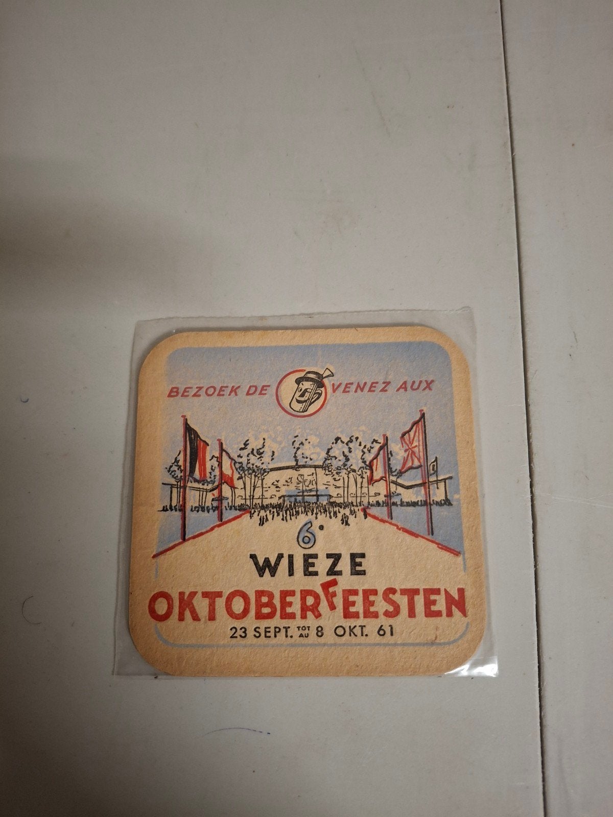 oud bierviltje wieze 6e oktoberfeesten, Enlèvement ou Envoi