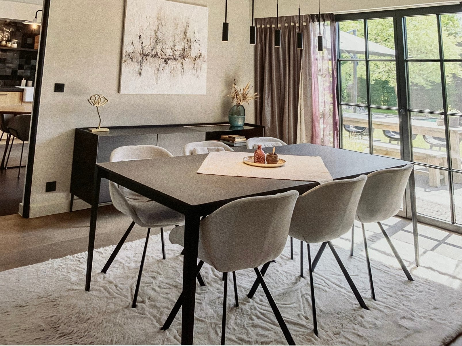 Eettafel + 6 stoelen, Ophalen, Zo goed als nieuw