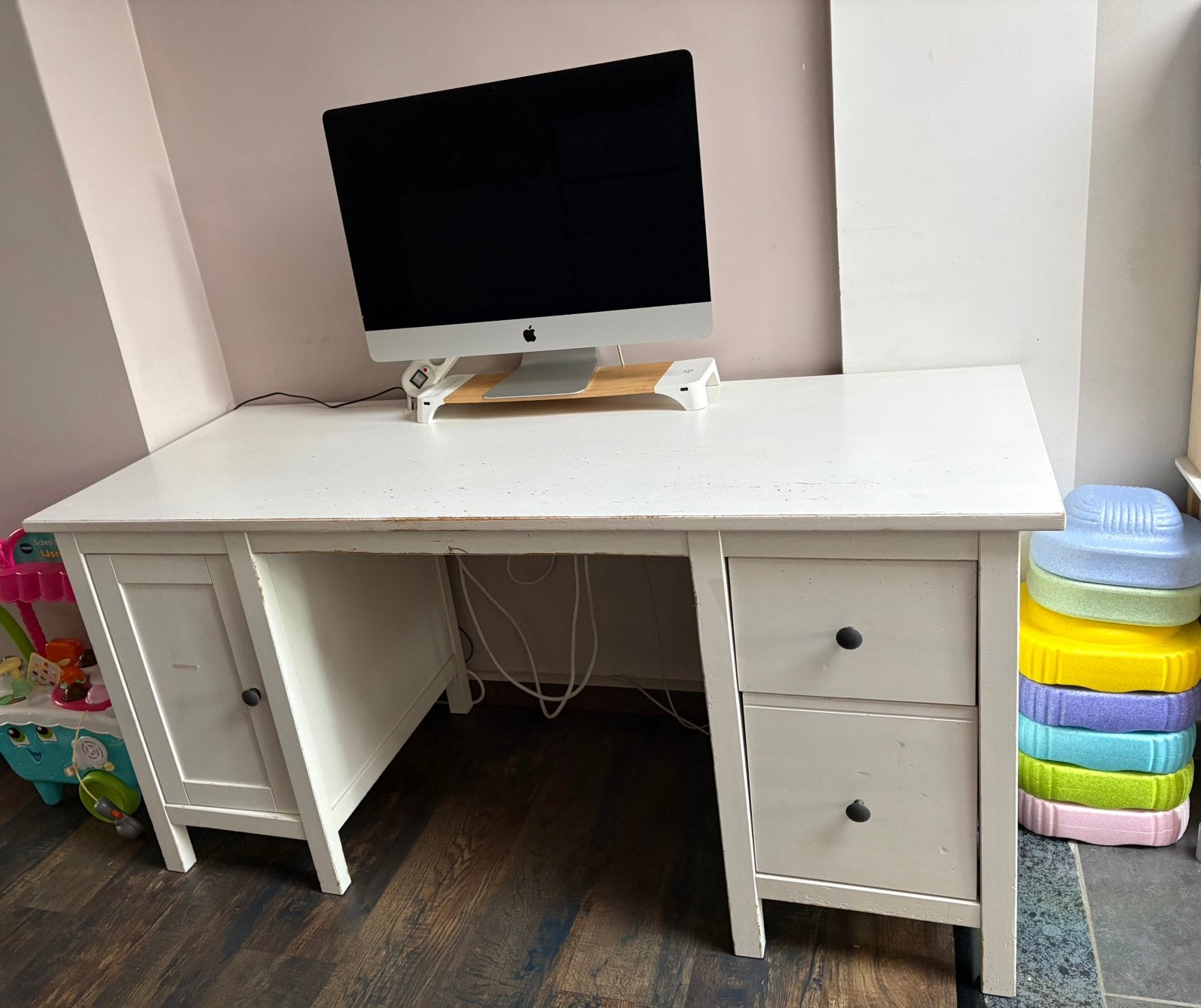 Bureau, Huis en Inrichting, Ophalen, Gebruikt, IKEA, Wit